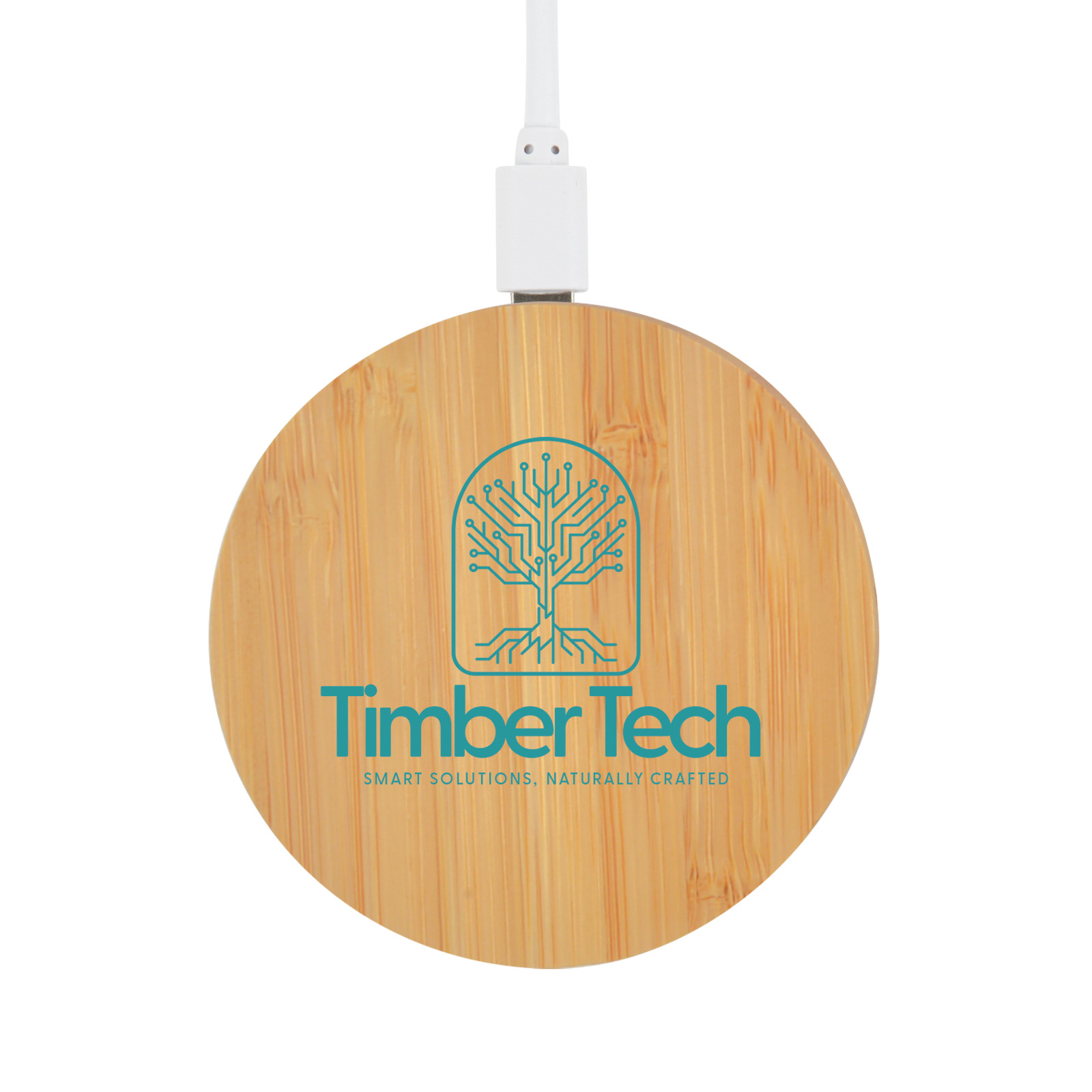 Arc Round Bamboo Wireless Charger - Image 7