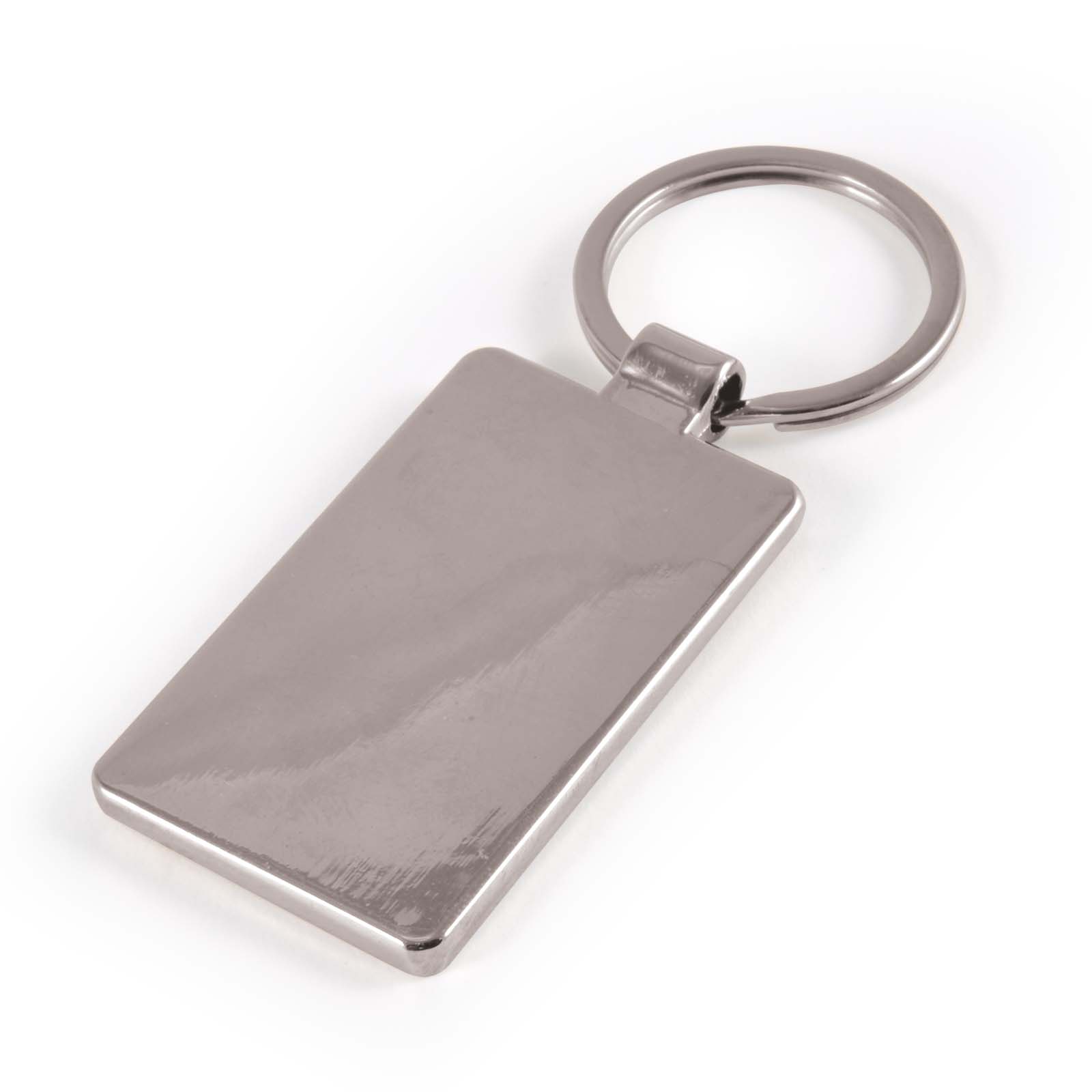 Rectangle Bamboo Zinc Keytag - Image 3