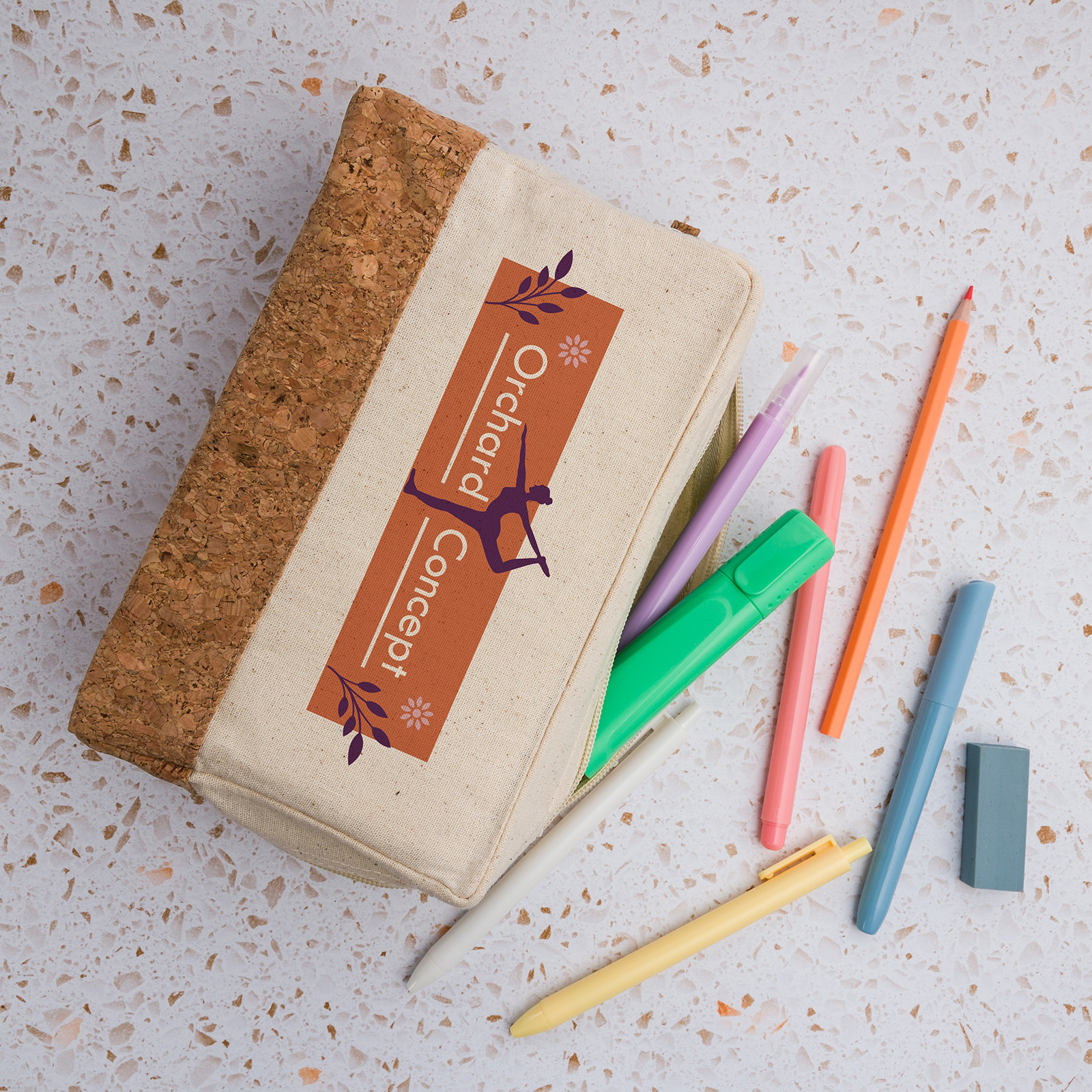 Corsica Calico / Cork Utility Case