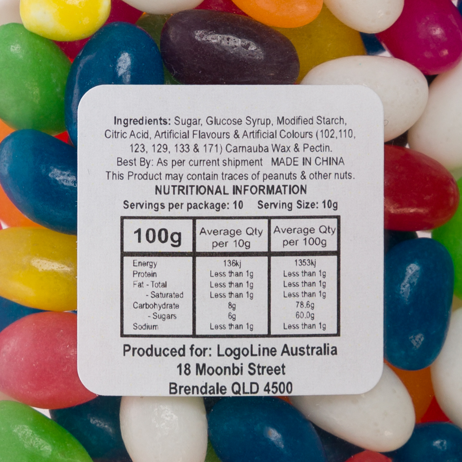 Assorted Colour Mini Jelly Beans in Pillow Pack - Image 10