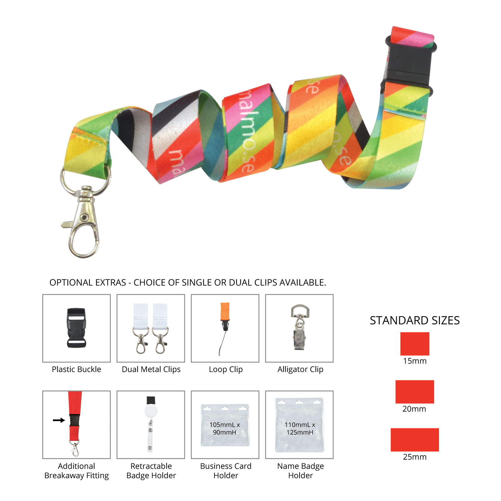 Azure Sublimated Lanyard - Image 2