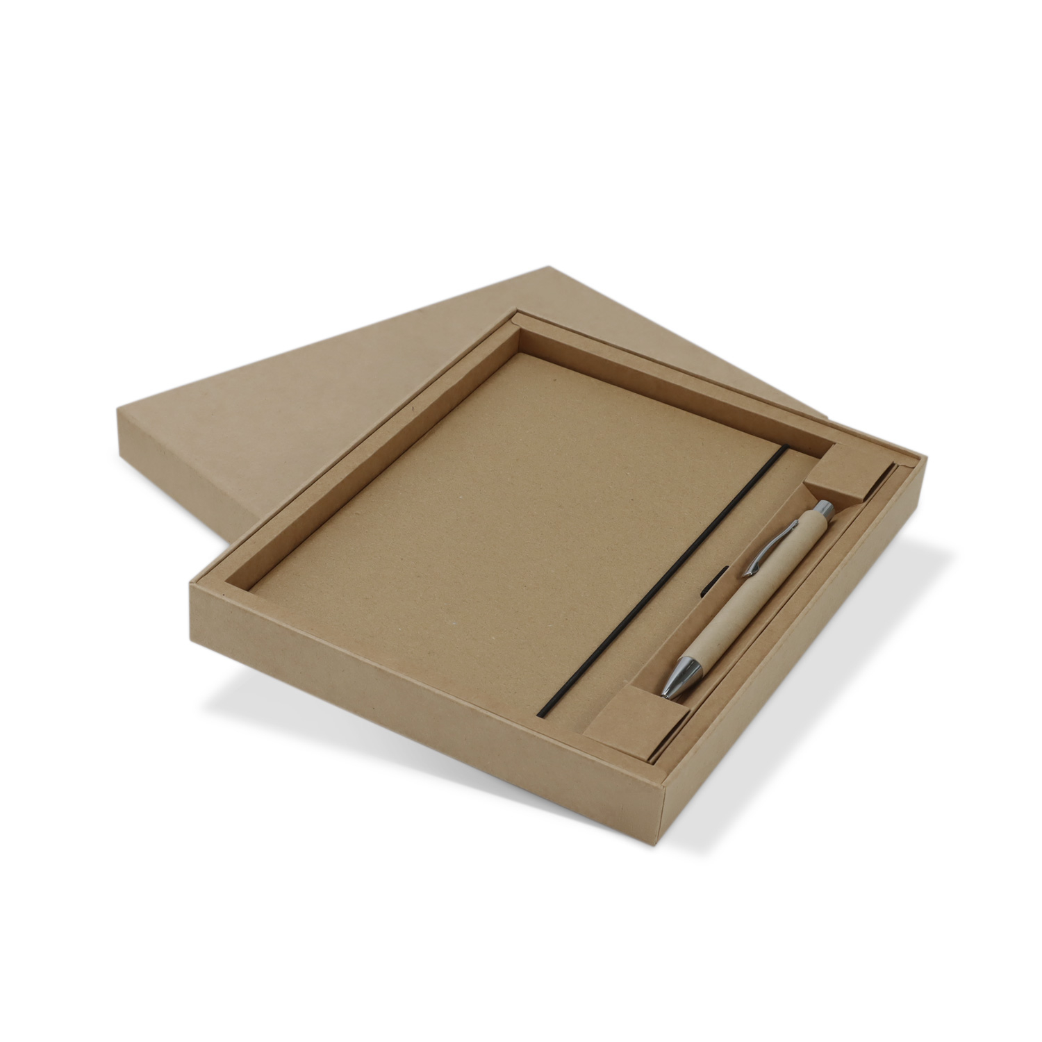 Kraft Notebook and Pen Gift Set - Image 2