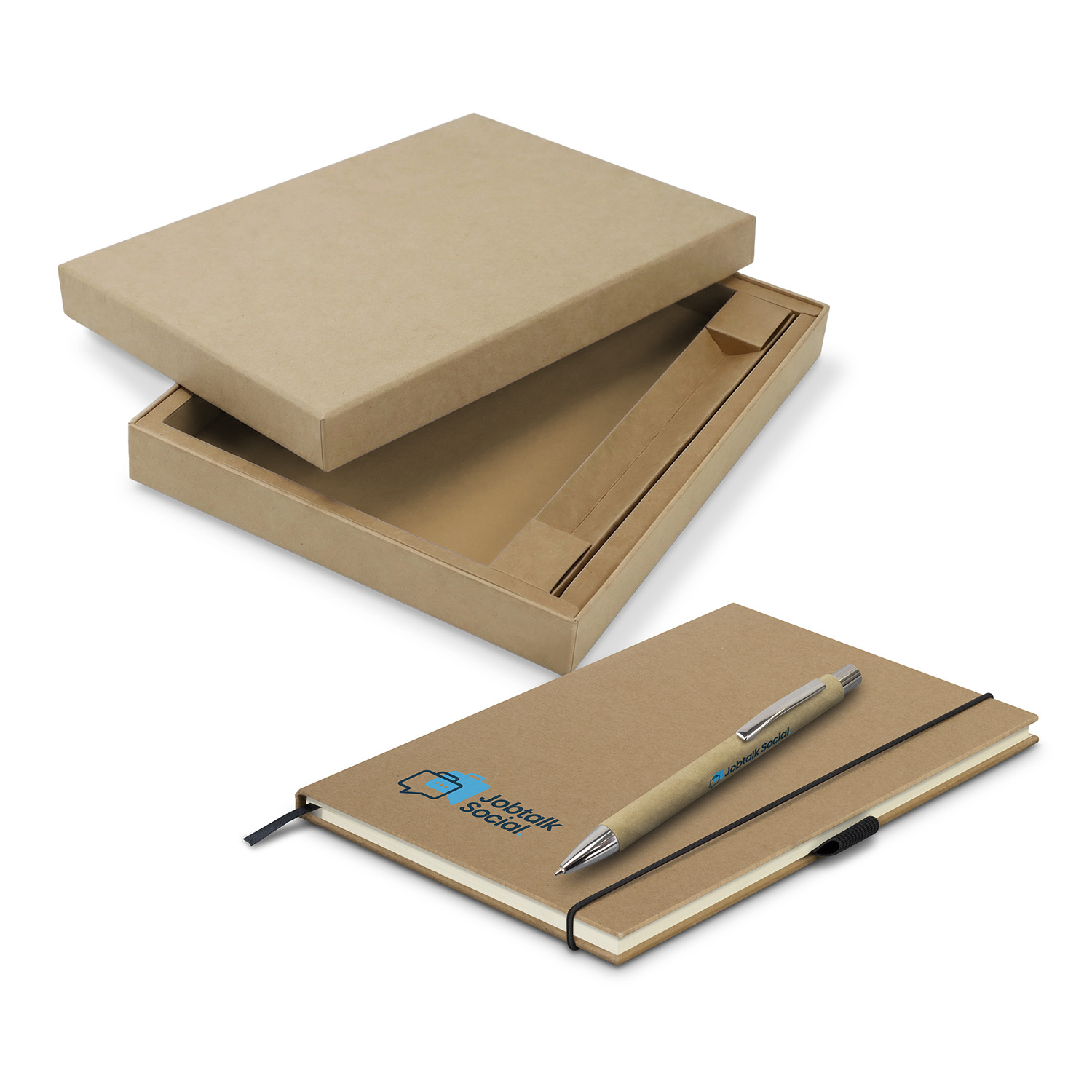 Kraft Notebook and Pen Gift Set - Image 6