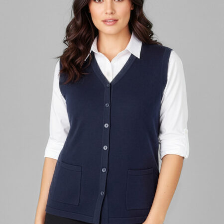 Button Front Womens Knit Vest
