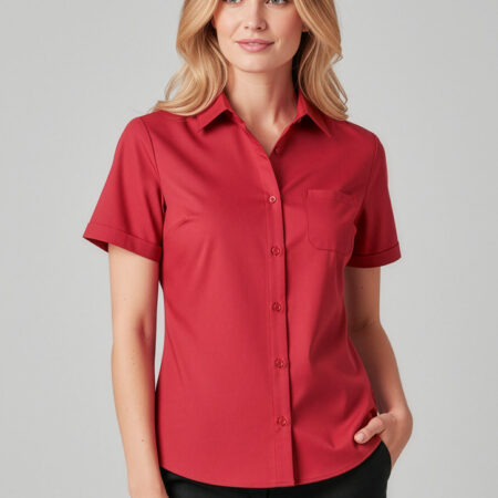 Florence Womens Plain Short Sleeve Shirt