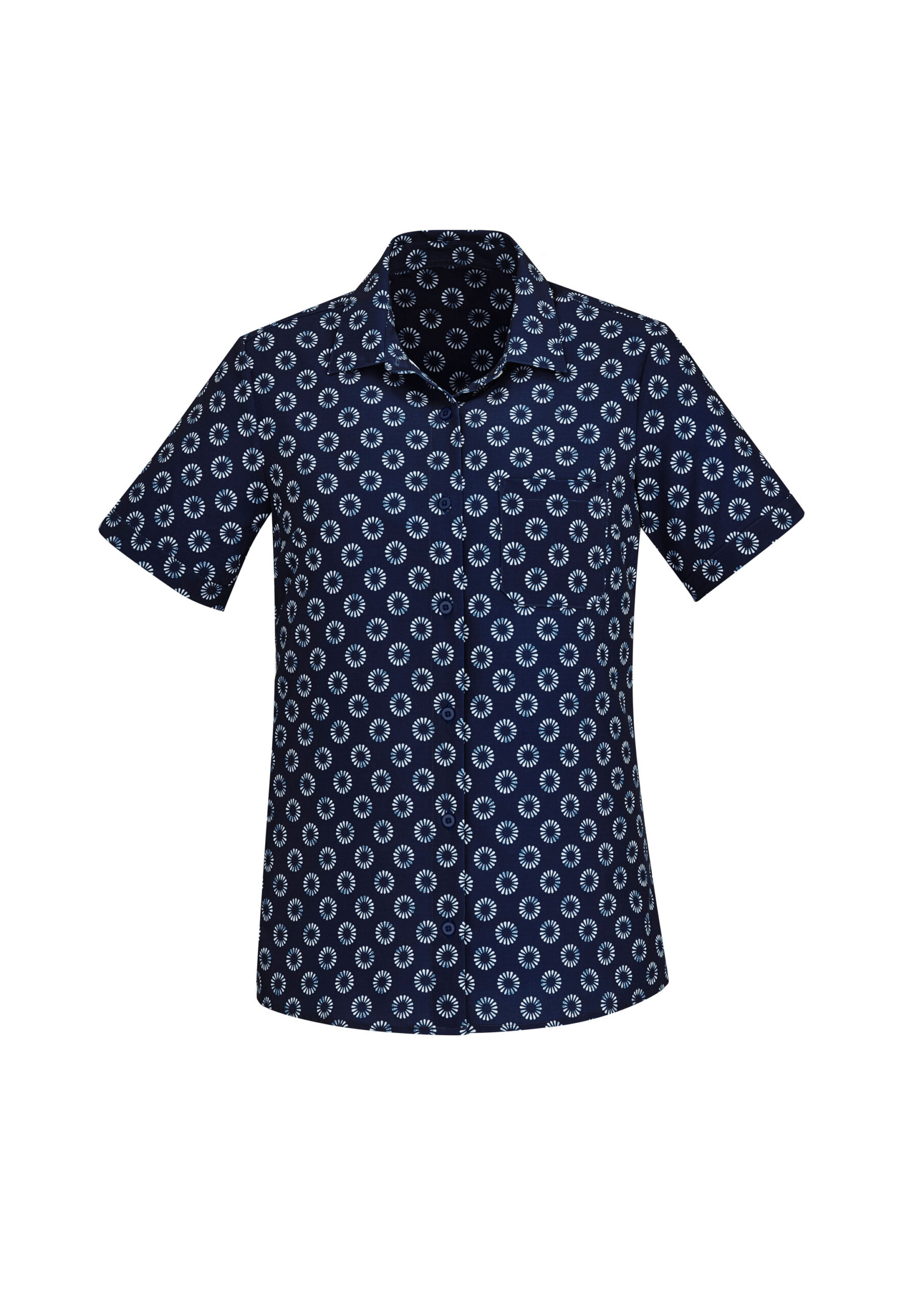Florence Womens Daisy Print Short Sleeve Shirt - Image 6