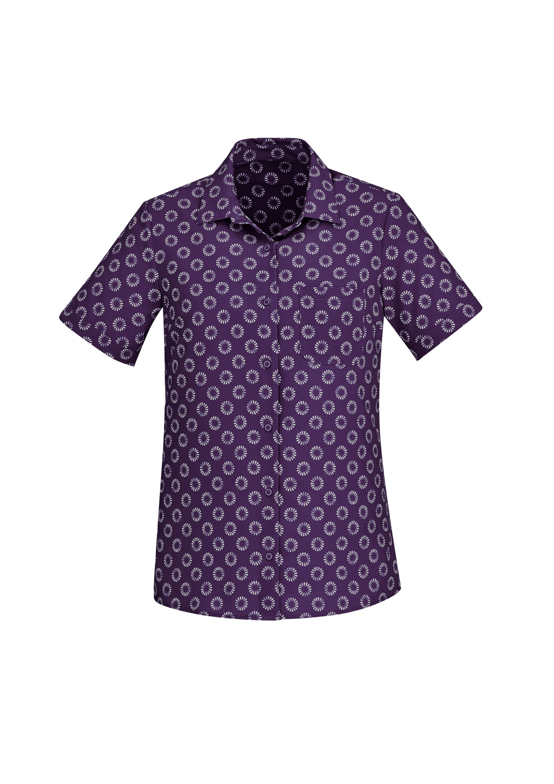 Florence Womens Daisy Print Short Sleeve Shirt - Image 10